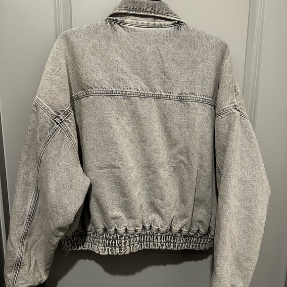 Brand new Reversible Cropped Denim Bomber Jacket - Picture 2 of 2